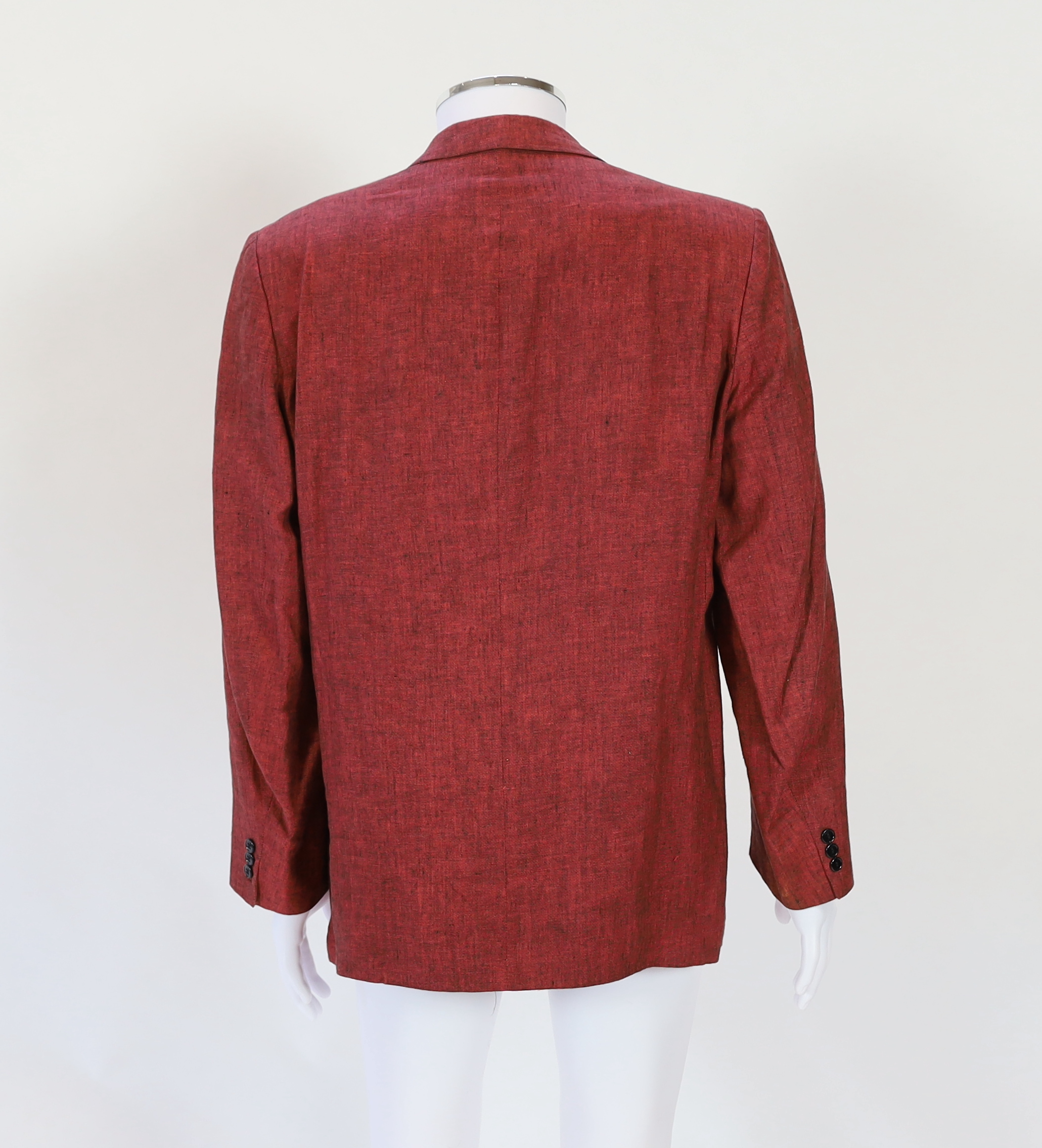 A Paul Smith gentleman's red marl linen single breasted suit, approx size 42